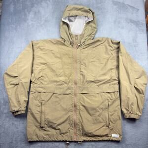 Pacific Trail Anorak Windbreaker Jacket Mens Medium Beige Nylon Polyester Hiking